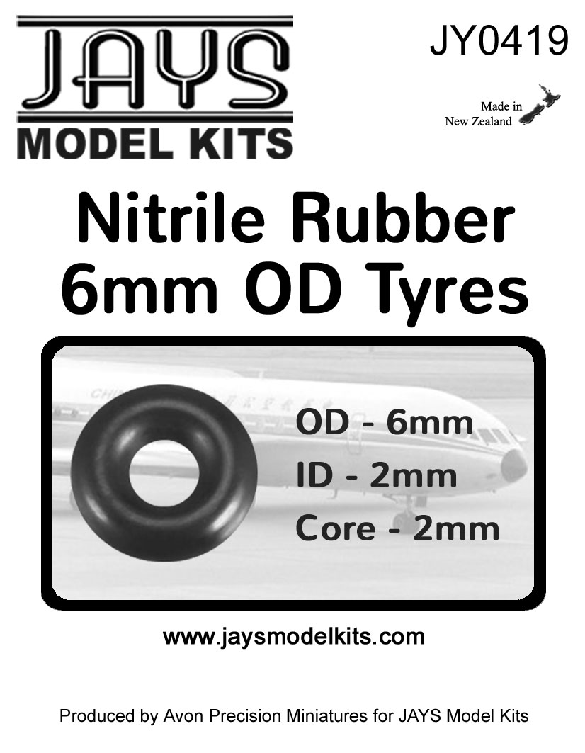 JY0419 Small Scale 6mm Rubber Tyres